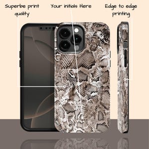 a phone case with a picture of a snake skin pattern