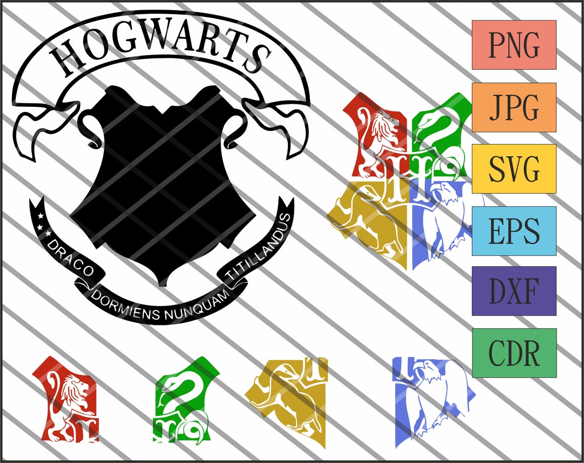 Harry Potter Emblem Crest Coat of Arms Vector png svg | Etsy
