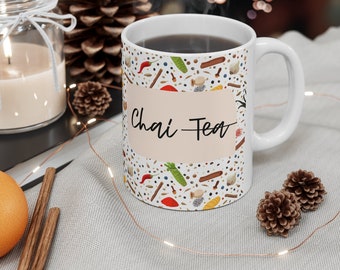 Chai Tea Mug: Indian Spice Ceramic Coffee Mug