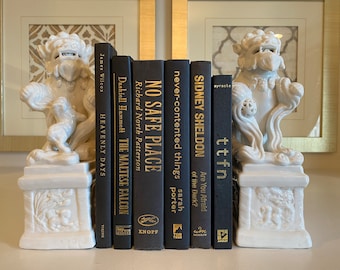 Black & Gold Books for Display: Home Decor Set of 6, Includes The Maltese Falcon