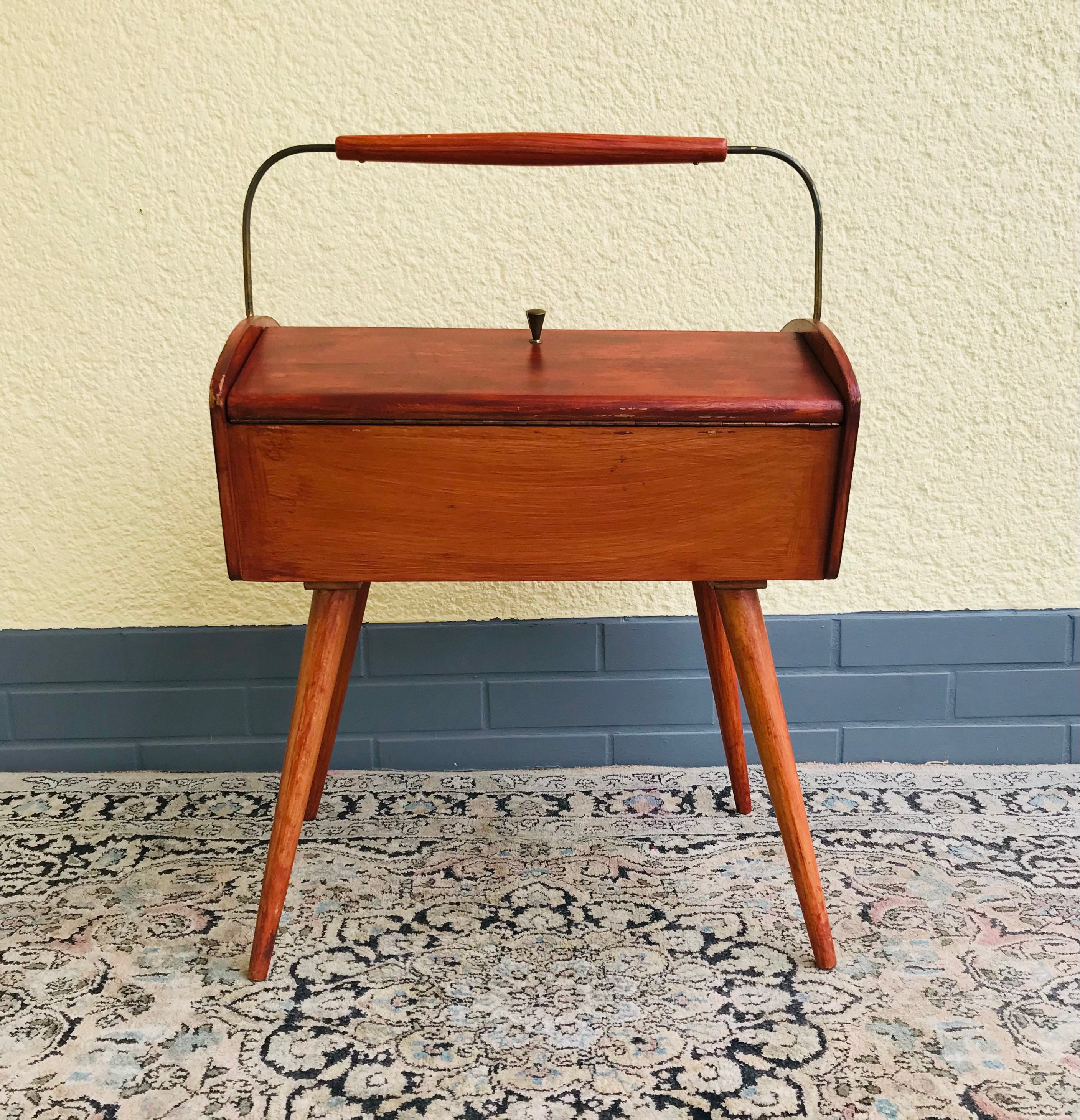 A beautiful Danish midcentury sewing box/ small chest of Etsy