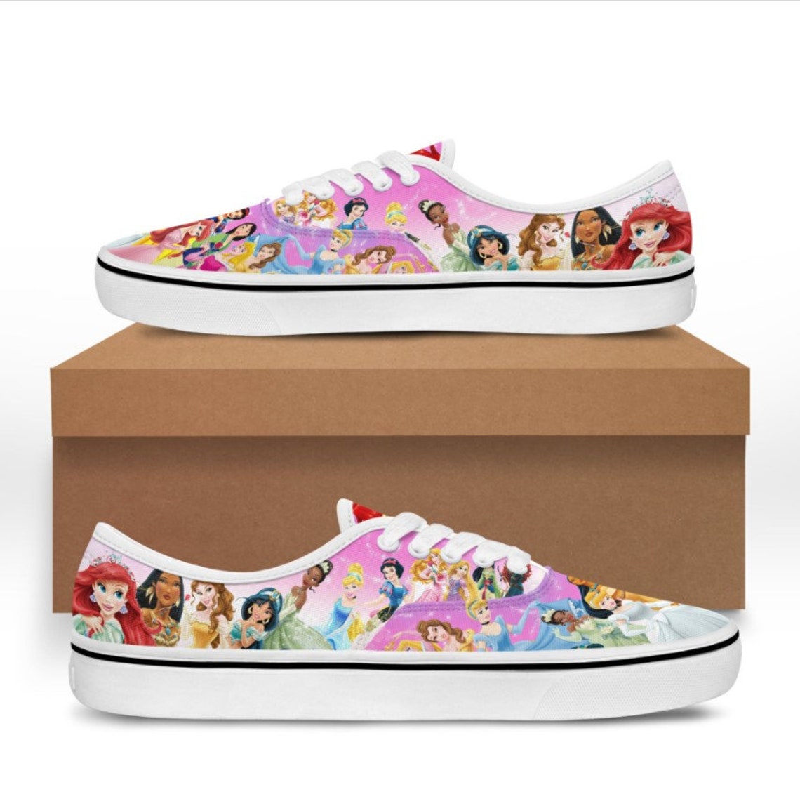 Disney Princesses Vans Shoes Disneyland Shoes Disney World