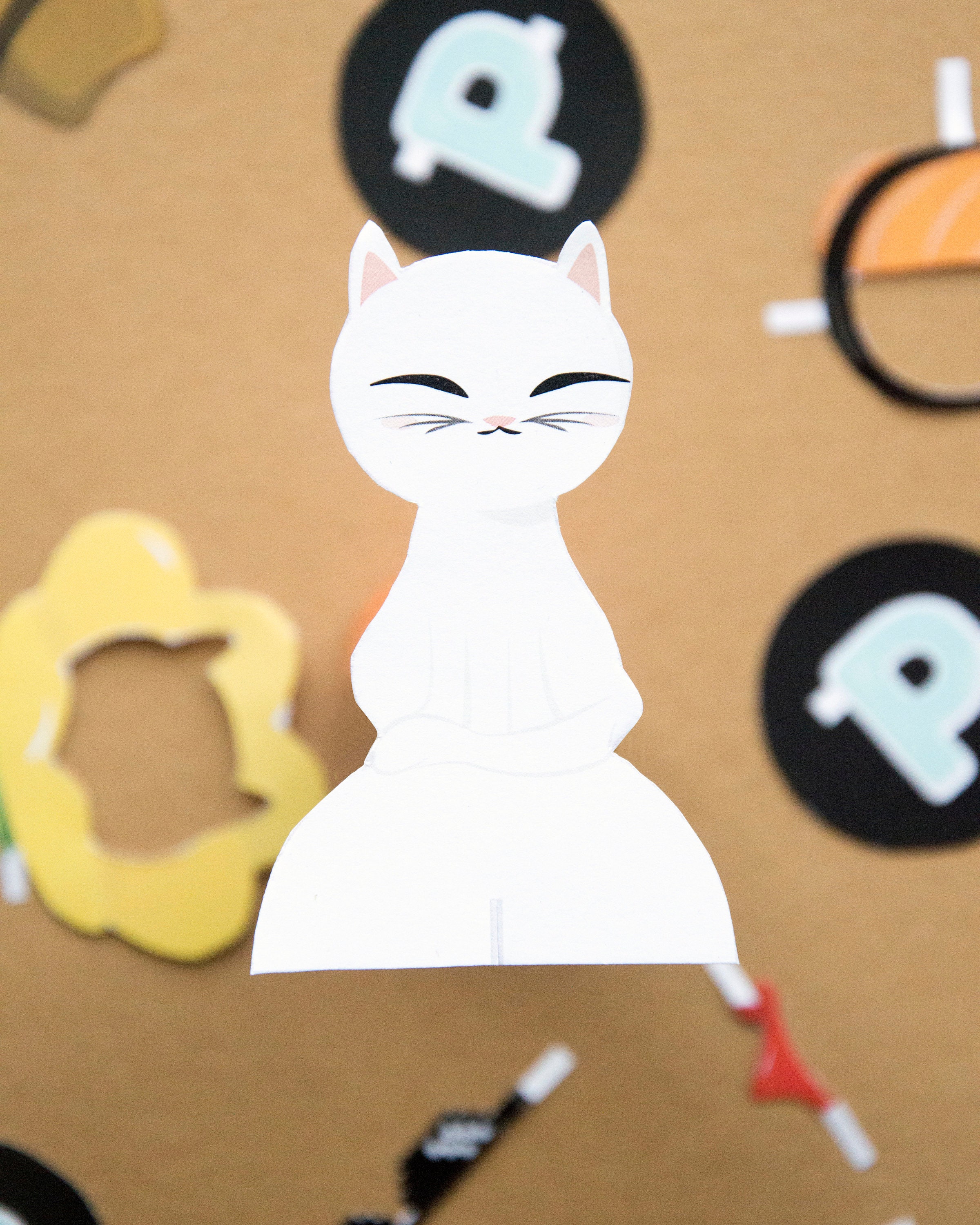 CAT Paper Doll Printable A3 download Art Collectible | Etsy