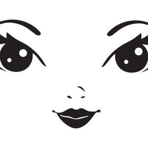 Silueta de cara de niña, Chica, cara, Cara de niña svg, hermosa silueta, cara de mujer, Svg, cara bonita, silueta de cara, cara, ojos, sonrisa