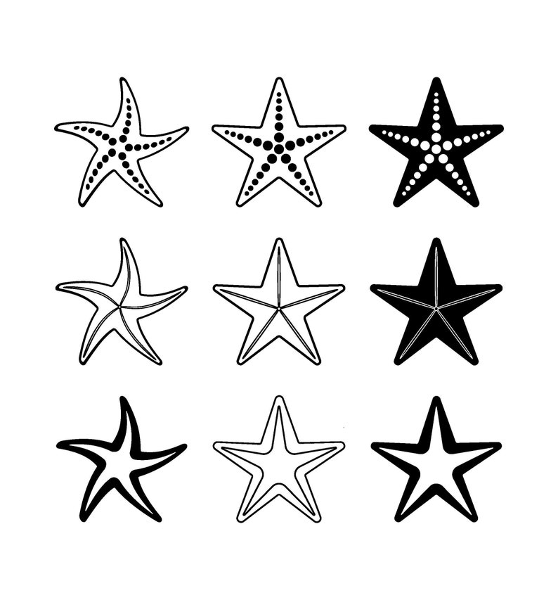 Download Starfish Pdf Starfish Svg Cut File Starfishdesign Cricut Svg Starfish Silhouette Starfish Cut File Digital Art Collectibles Delage Com Br