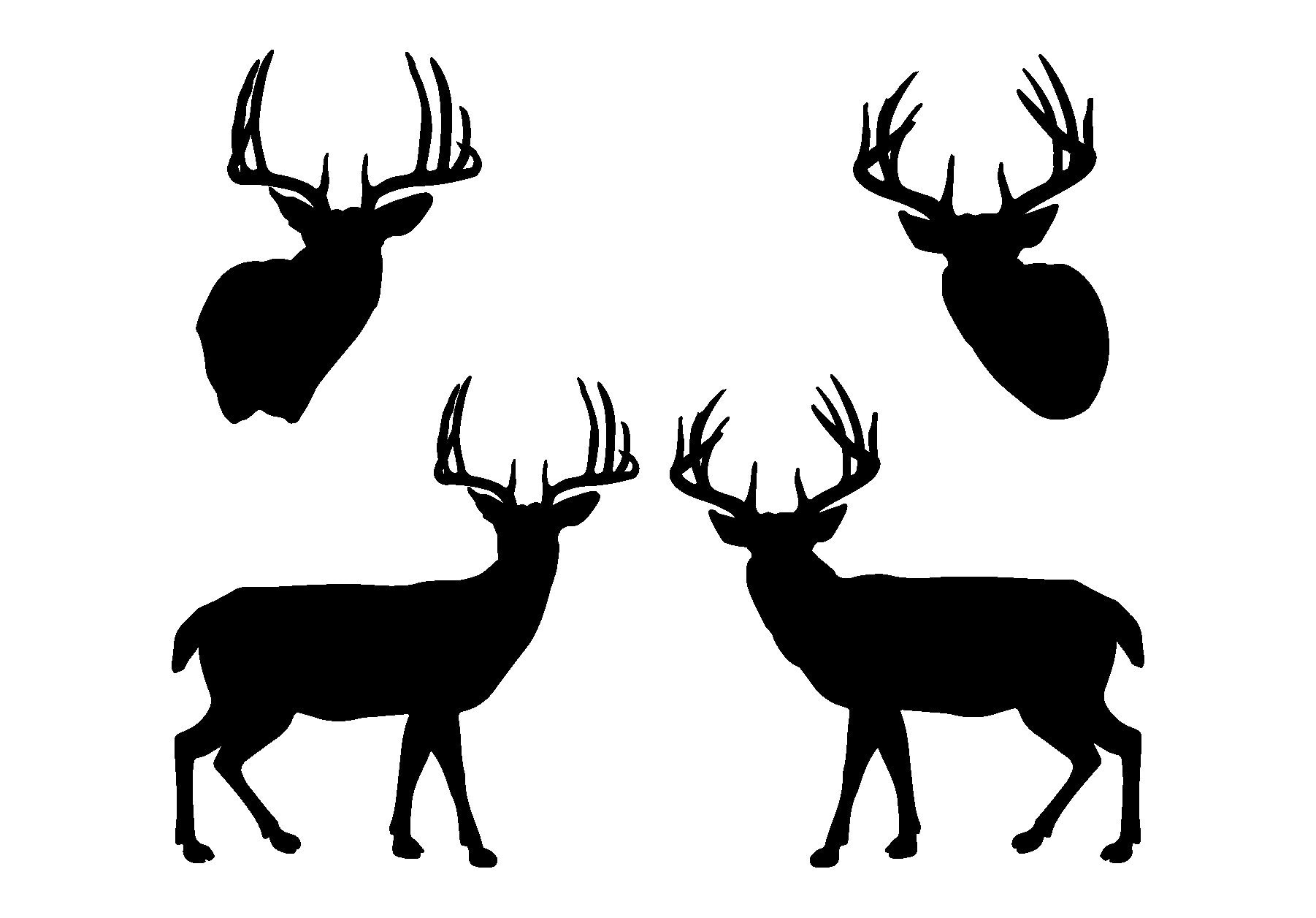 Deer Silhouette, Cricut Cut File, Svg, Pdf, Eps, Deer Outline, Buck