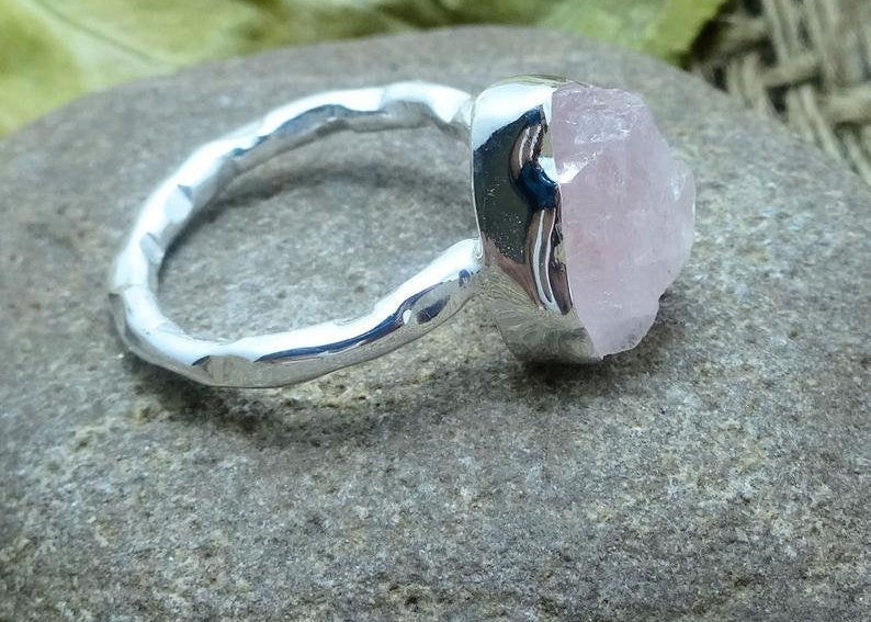 Raw morganite ring best sale