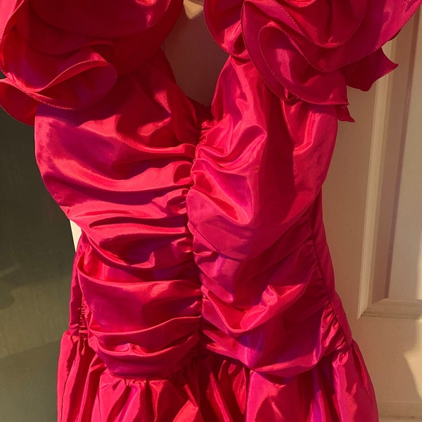 Vintage Puffy Hot Pink Dress.