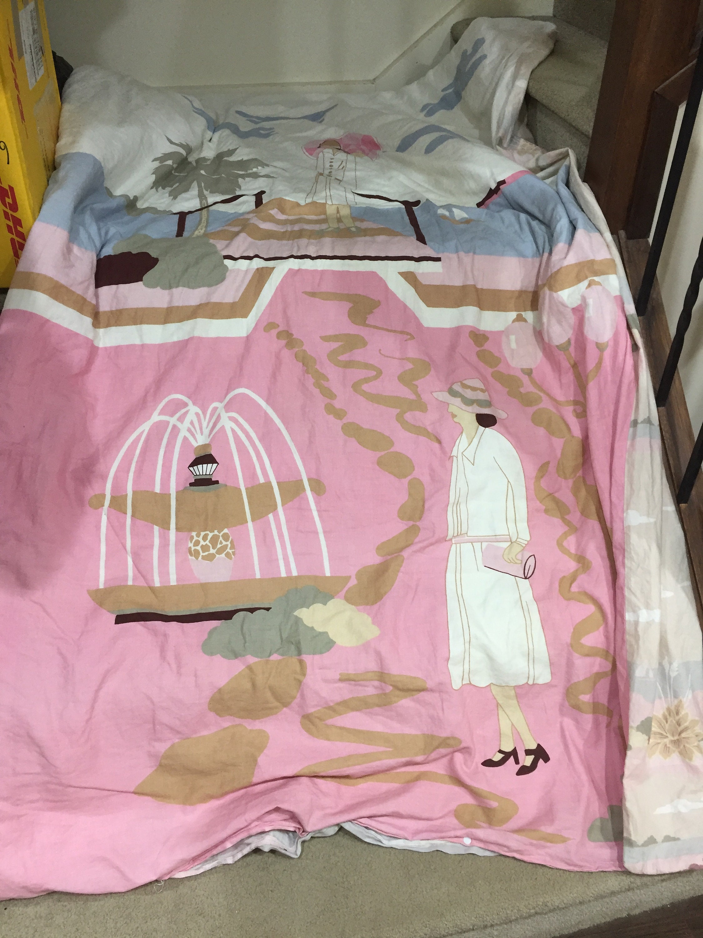 Vintage Kids' Teens Pink Single Bed Doona Cover and Doona Etsy Australia