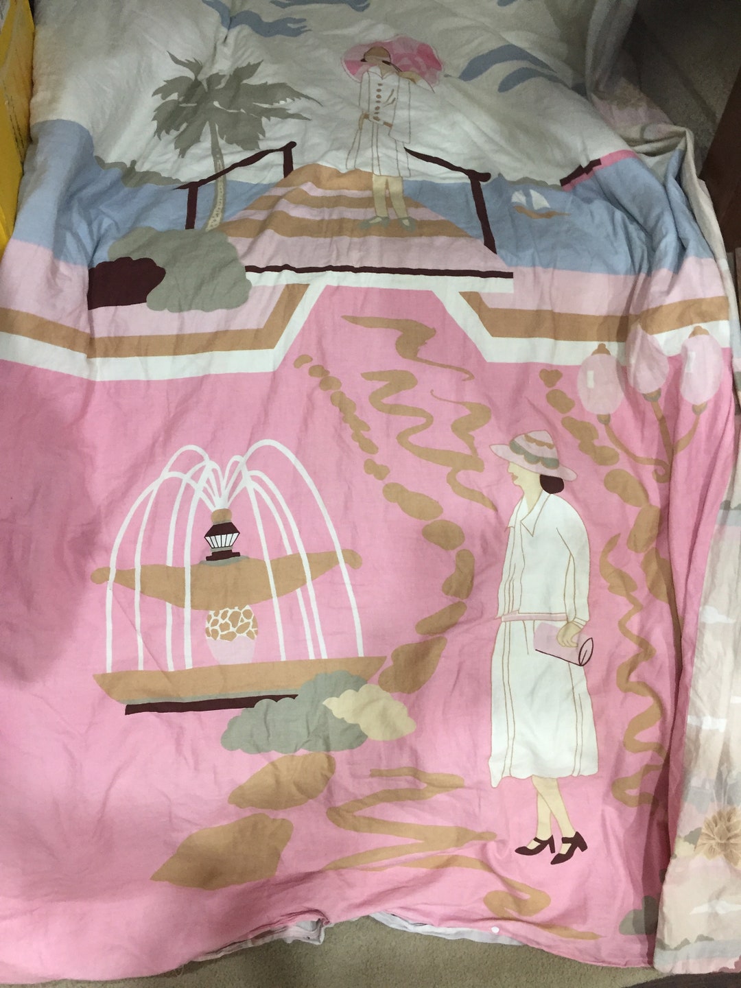 Vintage Kids' Teens Pink Single Bed Doona Cover and Doona Etsy Australia