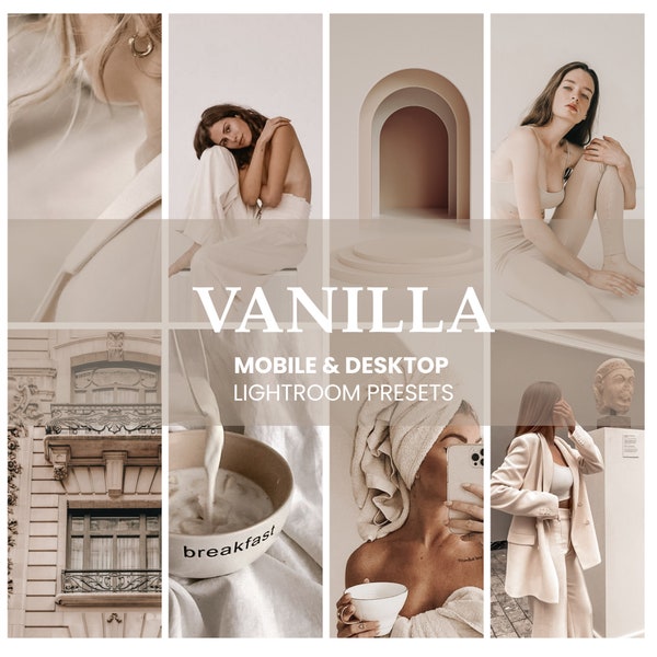 10 VANILLA Lightroom mobile & desktop PRESETS | Instagram  filter| influencer Preset | Beige Preset | Aesthetic Preset | Creamy tones preset