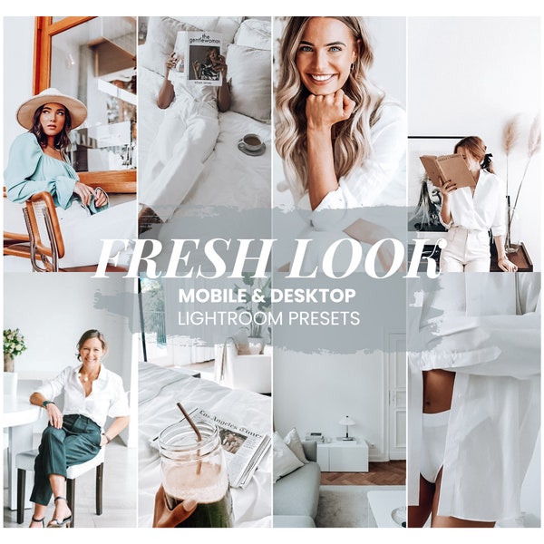 10 Lightroom MOBILE Presets | FRESH LOOK presets | instagram photo presets | Lightroom presets |mobile presets and desktop presets | Filters