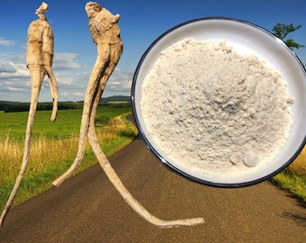 Polvere di ginseng premium/ Coltivato canadese di 5 anni/ Bel regalo per la famiglia/ Ottimo per succhi, tè, cucina/ Estratti, aumenta l&#39;energia e l&#39;immunità del corpo.