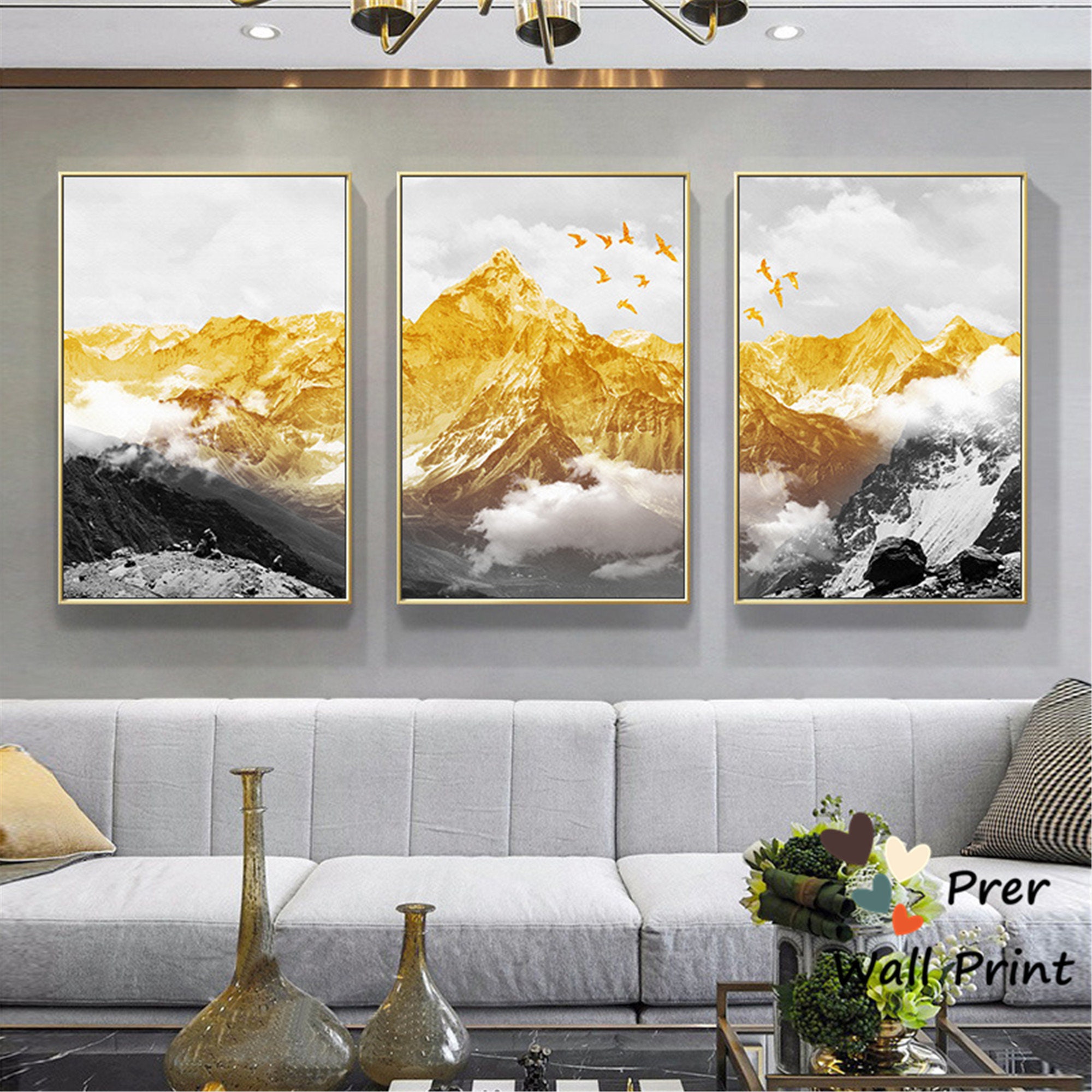 Abstract Scandinavian Nordic Prints on Canvas Abstract Art Etsy