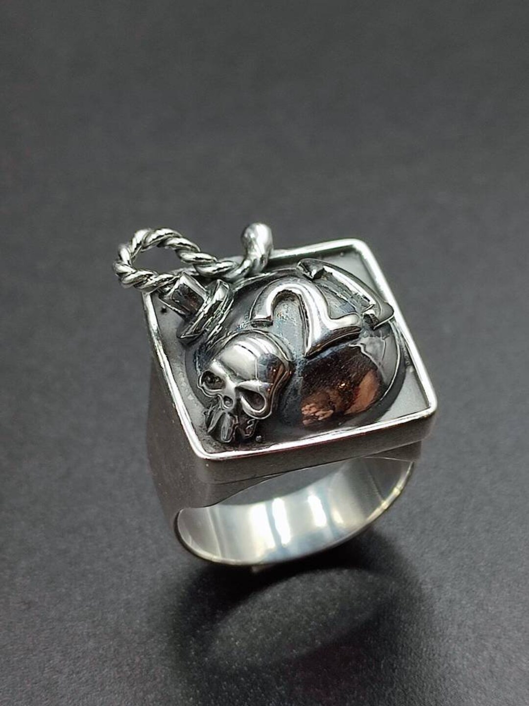 アクセサリー Artemis classic SKULLHAND RING 楽天市場】メンズ リング ストーンリング 石 ブラック