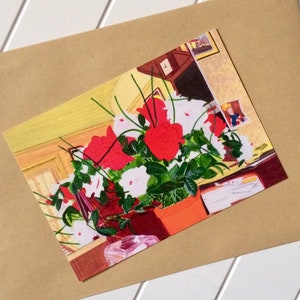 ansichtkaart schilderij bloemen