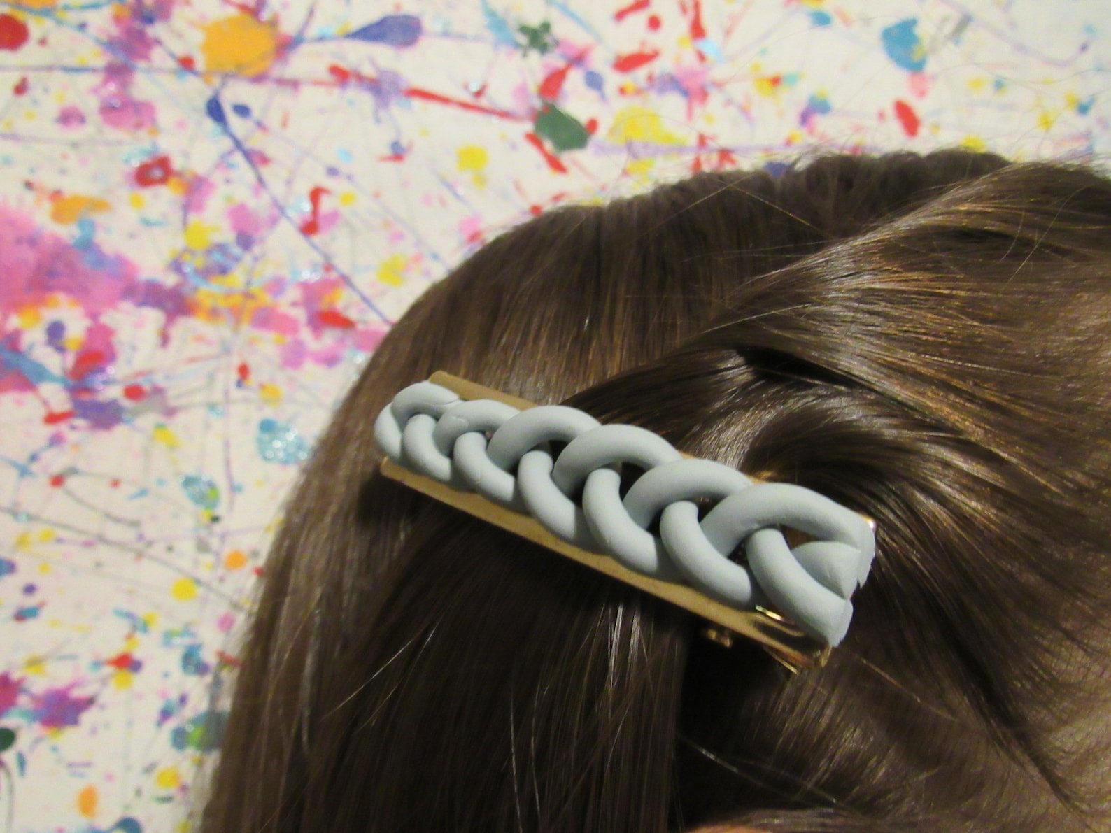Charcoal Blue Braided Polymer Clay Hair Accessory Etsy