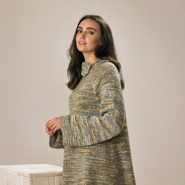 Knitting Pattern A Line Tunic Designed By James C Brett JB774 Comfortable Ladies Wear Warm Autumn & Winter