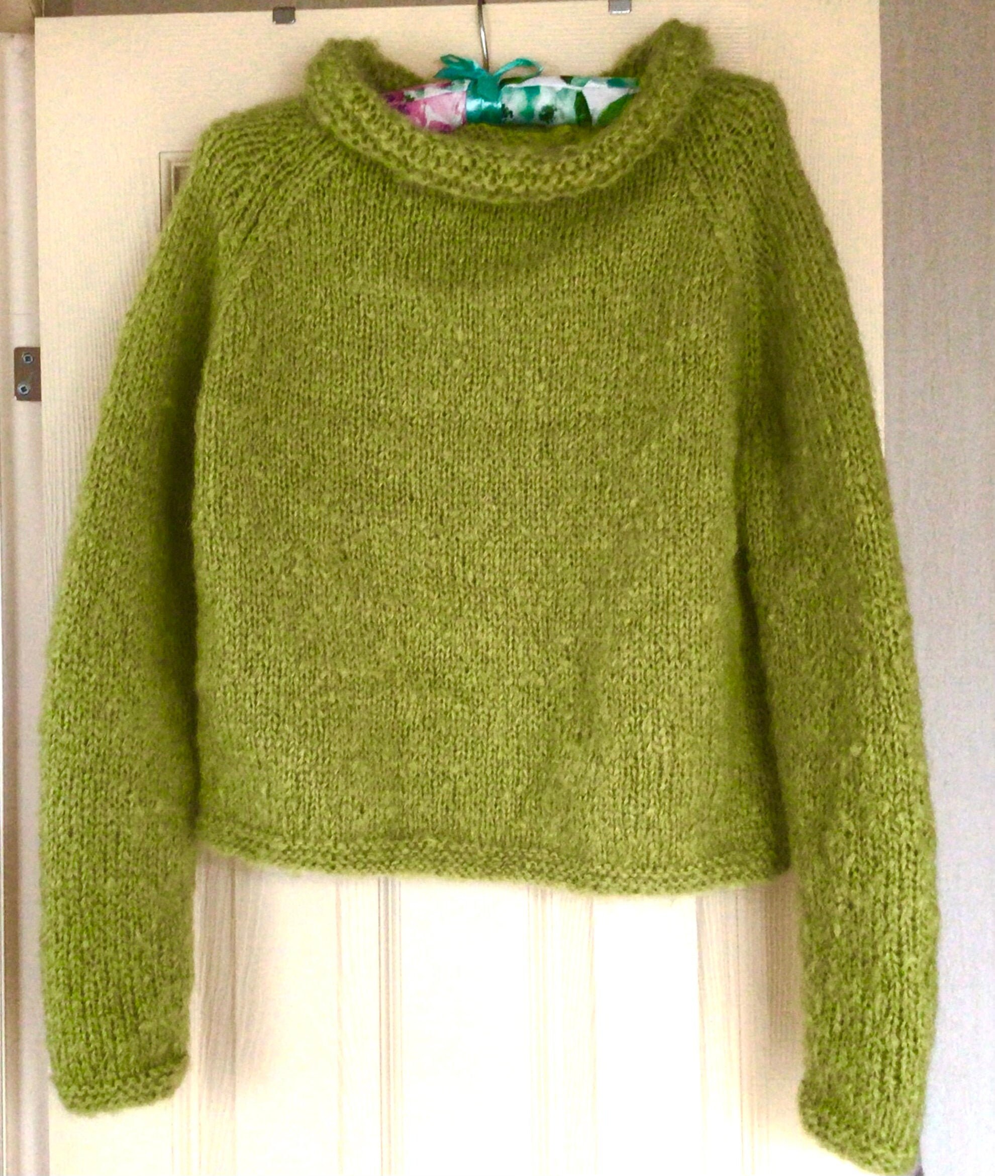 Hand Knitted Mohair Cornish Cropped Sweater