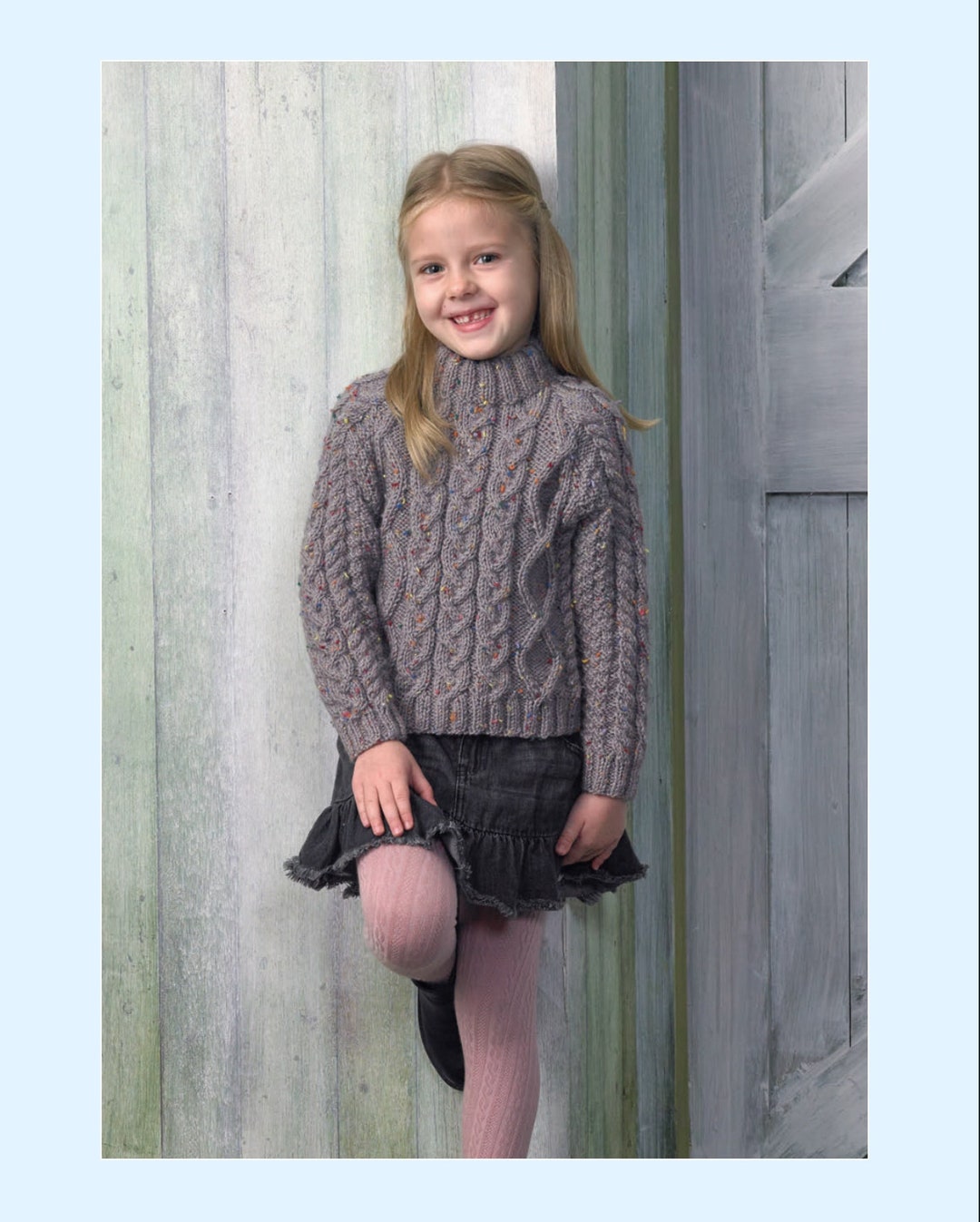 Knitting Pattern JB763 Kids Cable Aran Sweater by James C - Etsy