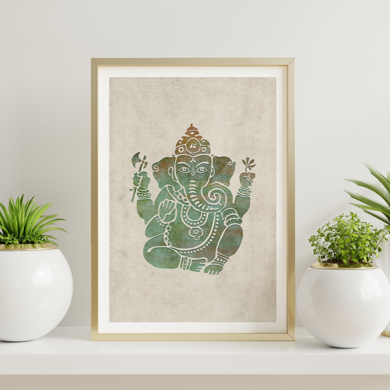 Ganesha Ganesha Print Hindu Wall Art Hindu God Hindu Etsy