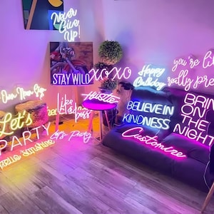 Custom Neon Sign | Neon Signs | Personalized Gifts | Wedding Signs | Family Name Neon Sign | LED Name Neon Sign | Home Decor | Wall Decor