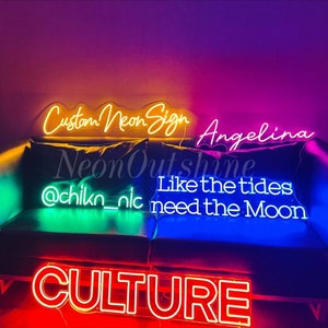 Custom Name Neon Sign | Neon Light Sign | Personalized Neon Decorations | Wall Decor | Aesthetic Room Decor | Home Decor | LED Neon Signs