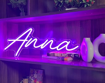 Custom Name neon sign, kids neon sign, family name neon sign, baby neon sign , room decor sign, bedroom sign , personalized wall decor sign