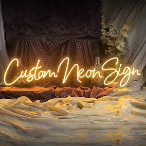 Benutzerdefinierte Leuchtreklame, personalisiertes LED-Namenslicht, Neonwanddekor, benutzerdefiniertes Textschild, ästhetisches Raumschild, Neonlicht, Wohnkultur-LED-Schild