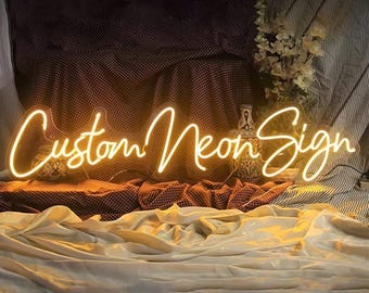 Anpassad neonskylt, personlig LED-namnlampa, neonväggdekor, anpassad textskylt, estetisk rumsskylt, neonljus, LED-skylt för heminredning