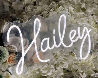 Benutzerdefinierte Name Leuchtreklame, Leuchtreklame Schlafzimmer, Kinderzimmer Dekor, Wanddekoration, LED-Licht Namensschild, Wohndekor, Kinder Party Schild, Leuchtreklame für Ereignis