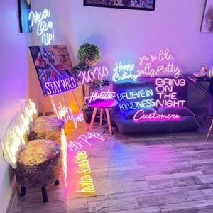 Custom Neon Sign | Neon Signs | Personalized Gifts | Wedding Signs | Family Name Neon Sign | LED Name Neon Sign | Home Decor | Wall Decor image 7