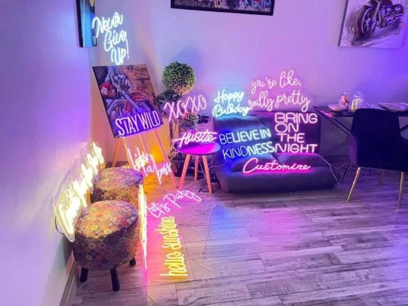 Custom Neon Sign | Neon Signs | Personalized Gifts | Wedding Signs | Family Name Neon Sign | LED Name Neon Sign | Home Decor | Wall Decor image 7