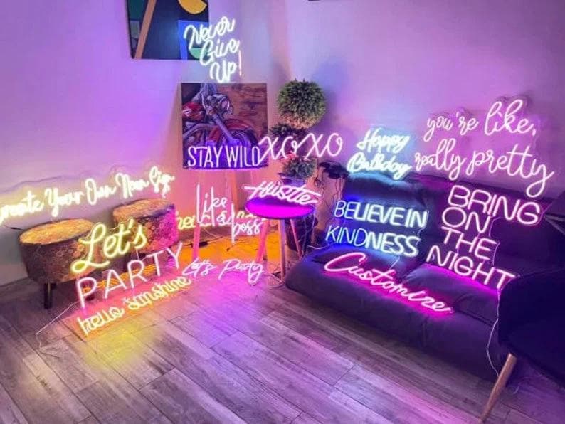 Custom Neon Sign | Neon Signs | Personalized Gifts | Wedding Signs | Family Name Neon Sign | LED Name Neon Sign | Home Decor | Wall Decor image 6