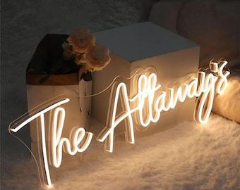 Custom Last Name Neon Sign | Wedding Neon Sign | Personalized Family Name Sign | LED Neon Wall Decor for Weddings, Home, Events