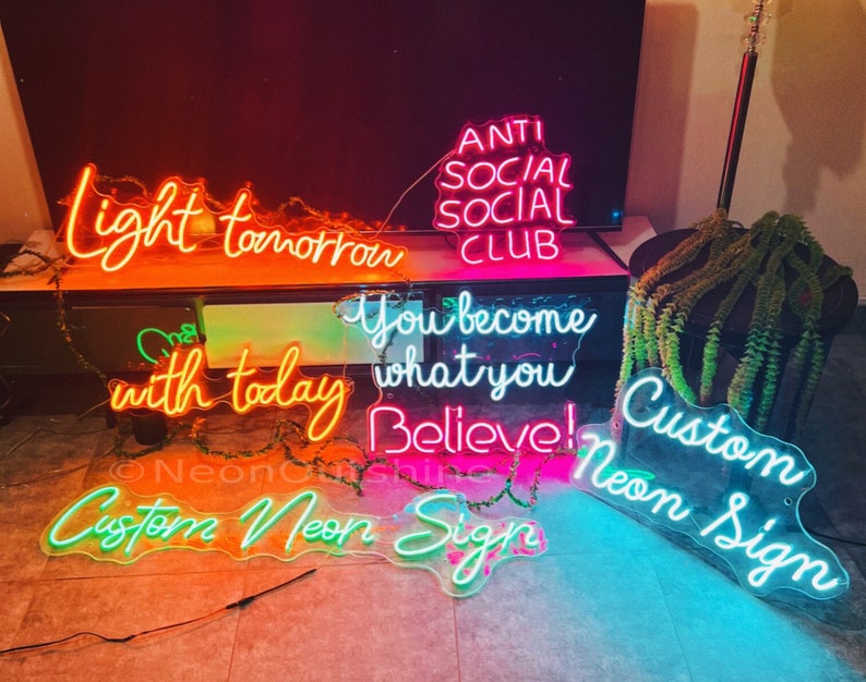 Custom Neon Sign Neon Sign LED Neon Sign Neon Sign Light Etsy