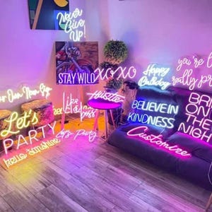 Custom Neon Sign | Neon Signs | Personalized Gifts | Wedding Signs | Family Name Neon Sign | LED Name Neon Sign | Home Decor | Wall Decor image 2