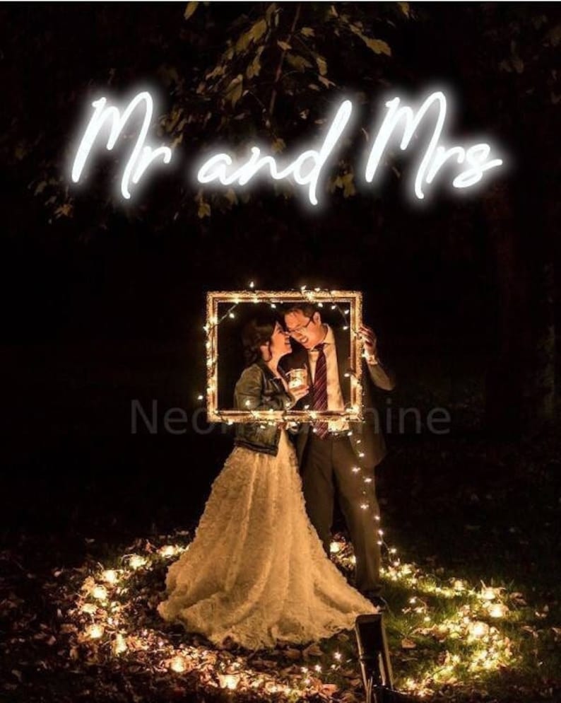 Wedding NEON SIGN for reception Wedding Decorations Wedding Decor Wedding Gifts Wedding Light Neon Sign Wedding zdjęcie 1