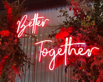 Custom Wedding Neon Sign, Personalized LED Wedding Décor, Romantic Neon Sign, Custom Neon Reception Sign, Elegant Event Decor