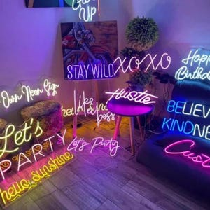Custom Neon Sign | Neon Signs | Personalized Gifts | Wedding Signs | Family Name Neon Sign | LED Name Neon Sign | Home Decor | Wall Decor image 8