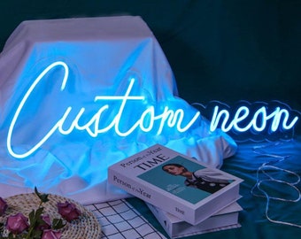 Nombre personalizado Letrero de neón / Barra de letrero de neón / Letrero de neón / Letrero personalizado / Letrero de neón LED / Luz de letrero de neón / Letrero de habitación para niños / Letrero de boda