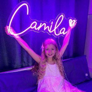 Custom Neon Sign | Kid Room Decorations | Neon Name Sign| Neon Sign | LED Light Neon Signs| Nursery Neon Sign| Bedroom Decor Neon Sign