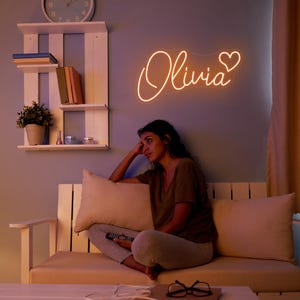Enseigne néon personnalisée pour enfants, décoration de chambre à coucher avec éclairage LED, décoration murale d'enseigne LED personnalisée, décoration de chambre d'enfant, cadeau pour elle/lui, cadeau personnalisé, cadeaux