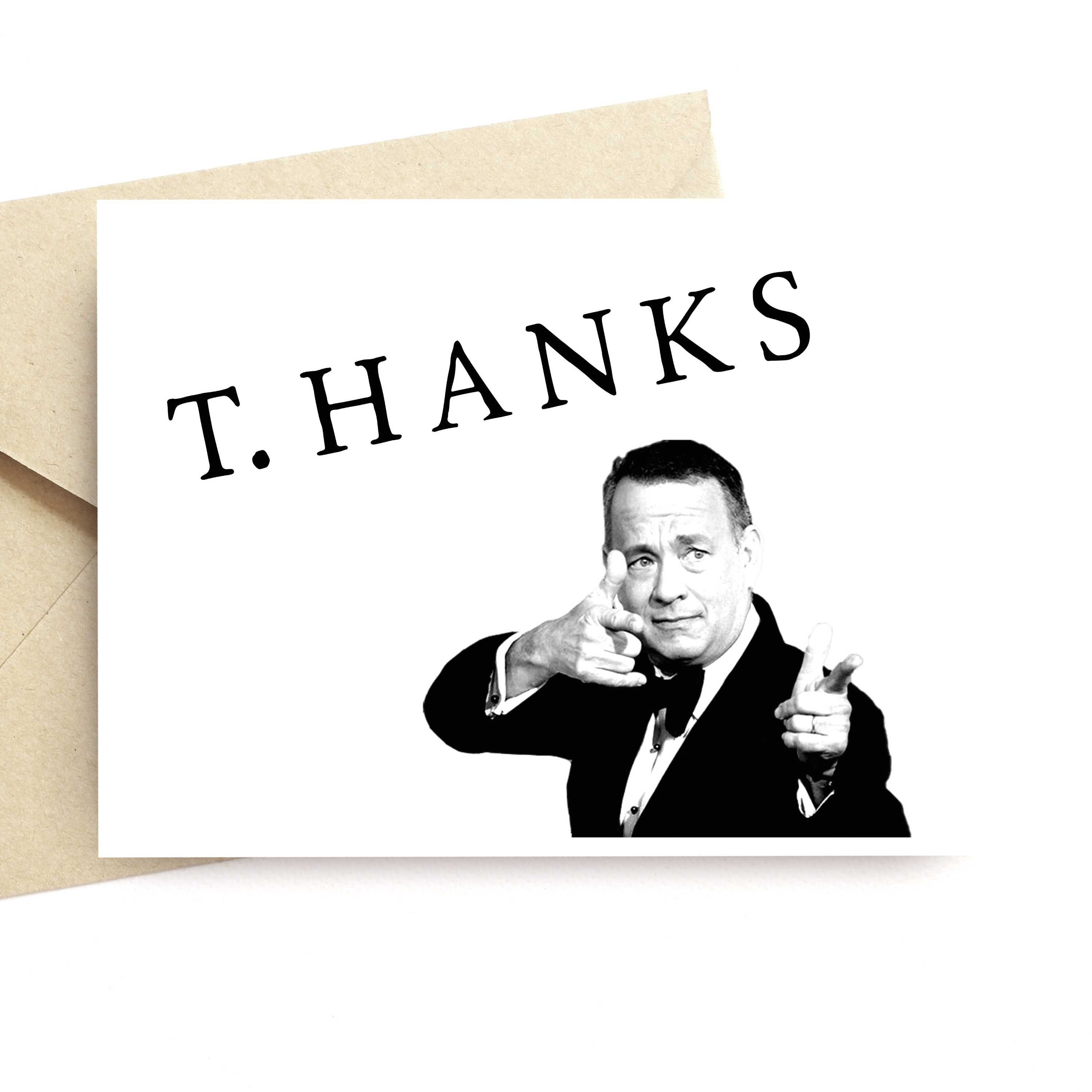 Funny thank you card T. Hanks Tom Hanks Etsy Funny thank you card T. Hanks Tom Hanks Etsy