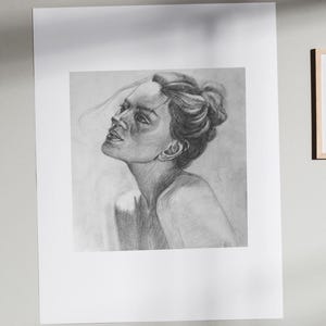 Pencil Portrait of a Woman - Nostalgia | Fine Art Drawing