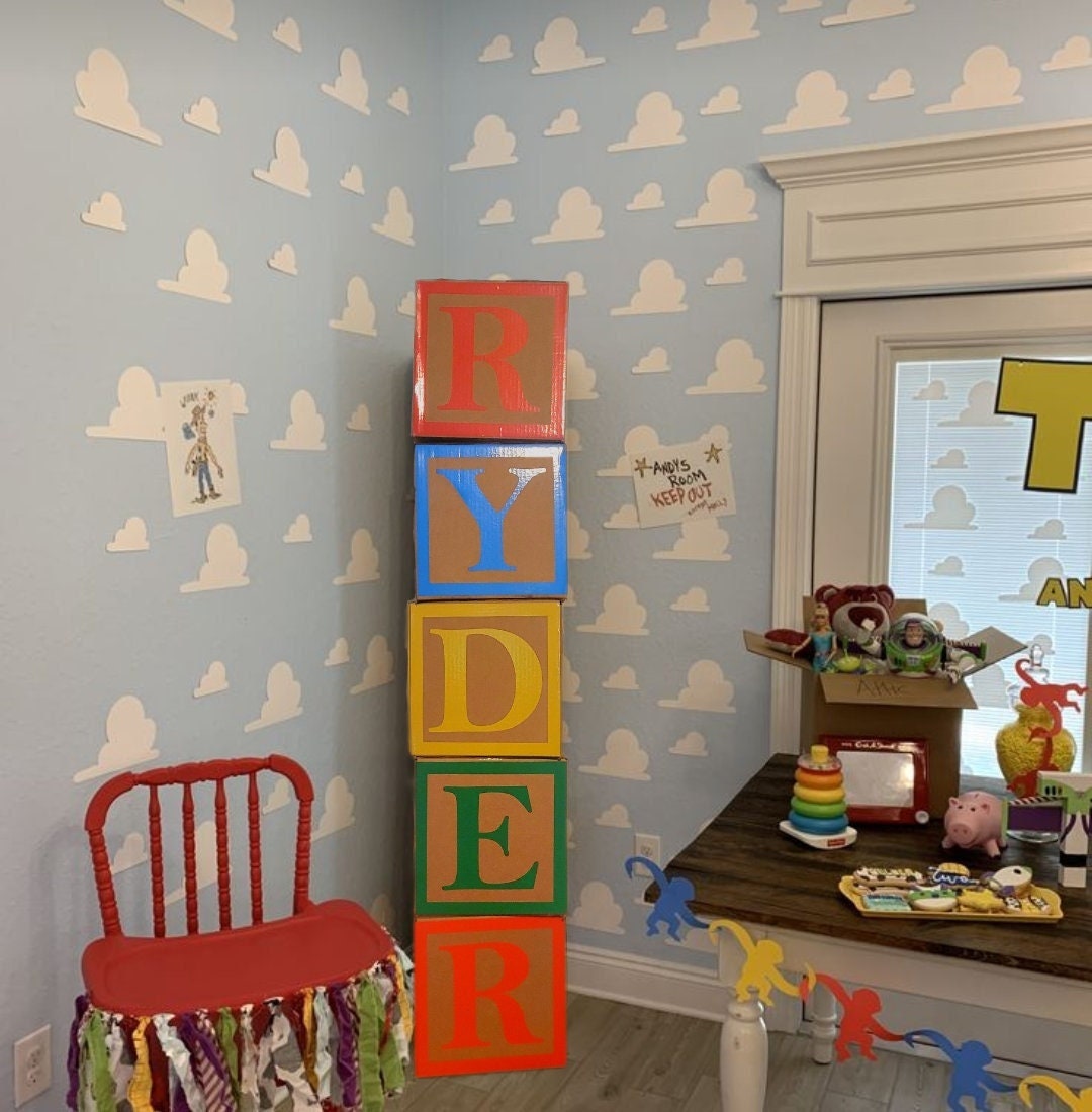 Birthday Event Bedroom Decor Blocks Imitiation Wooden Toy - Etsy ...