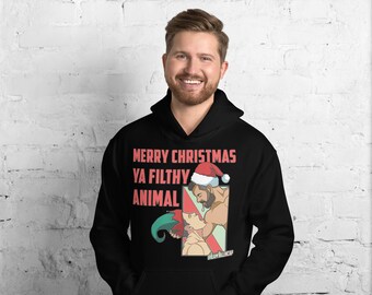 Merry Christmas Ya Filthy Animal [Spit In Your Mouth] | Unisex Hoodie