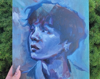 BTS yoongi original painting on wood