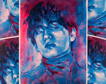 BTS Taehyung art print from oil painting