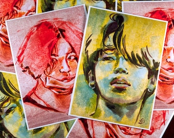 BTS Two Jimin and Jungkook art print from oil painting